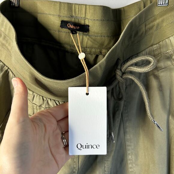 NWT Quince Utility Joggers Pants Women’s Large Green Tencel Travel Fall Autumn - Picture 7 of 11